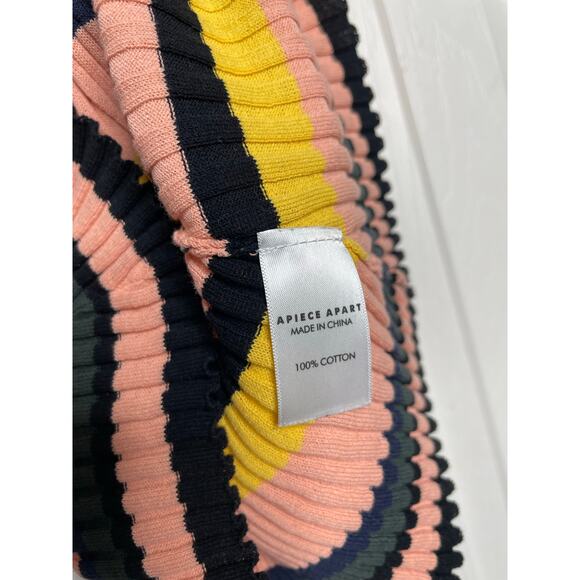 APiece Apart Striped Ribbed Tank Top Womens Size Small Knit Multicolor - Picture 4 of 6